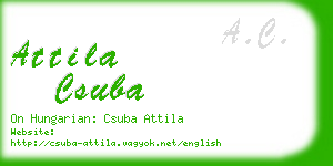 attila csuba business card